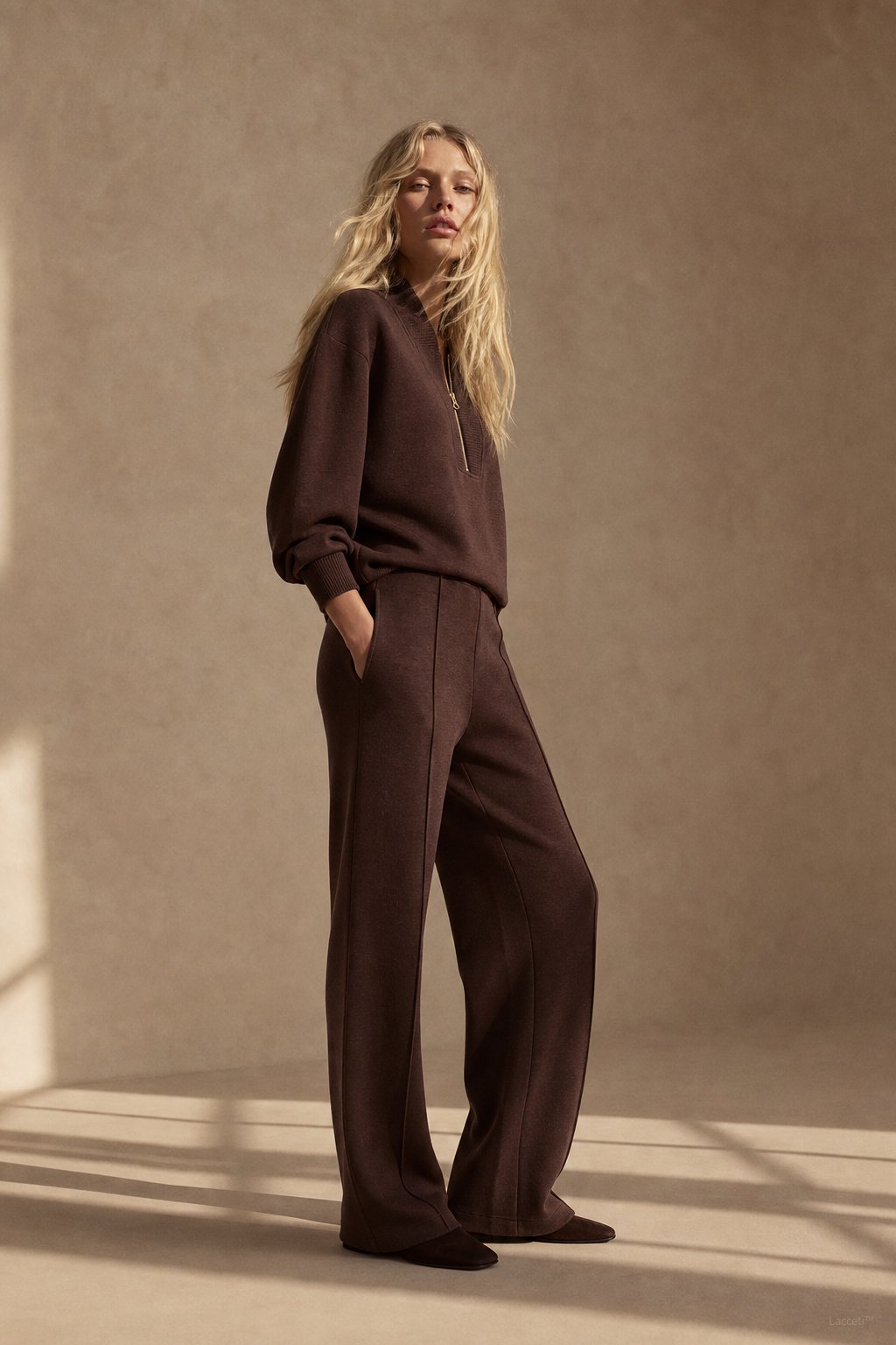 Amanda Pullover & Trouser Set — Burgundy, studio product shot