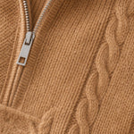 Anouk Quarter-Zip Sweater — Beige, banana_republic product shot