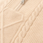 Anouk Quarter-Zip Sweater — Khaki, banana_republic product shot