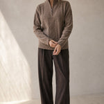Anouk Quarter-Zip Sweater — Brown, banana_republic product shot