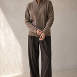 Anouk Quarter-Zip Sweater — Brown, banana_republic product shot