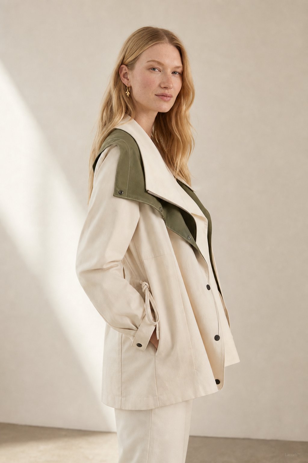 Apolline Windbreaker — Beige, banana_republic product shot