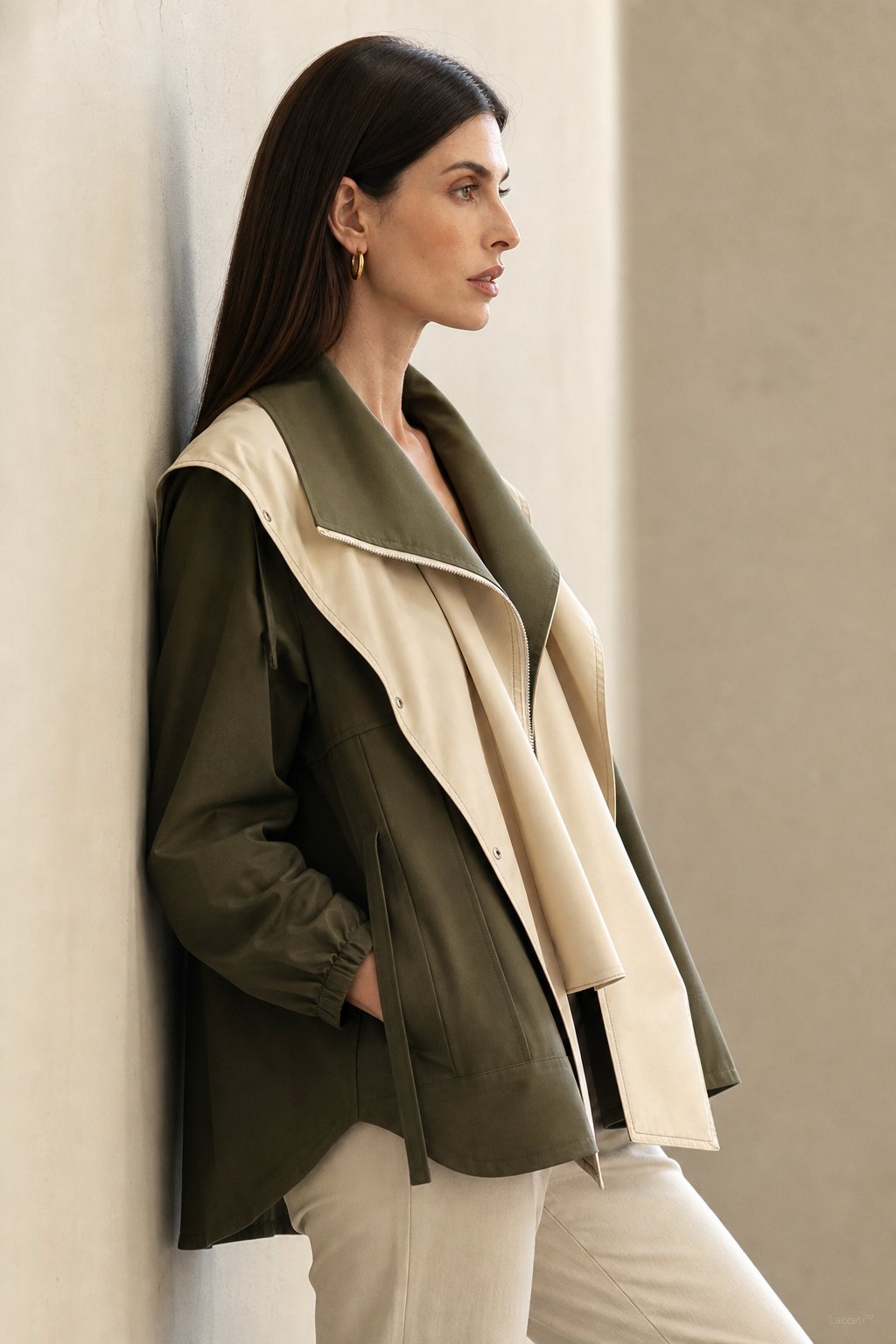 Apolline Windbreaker — Olive, banana_republic product shot