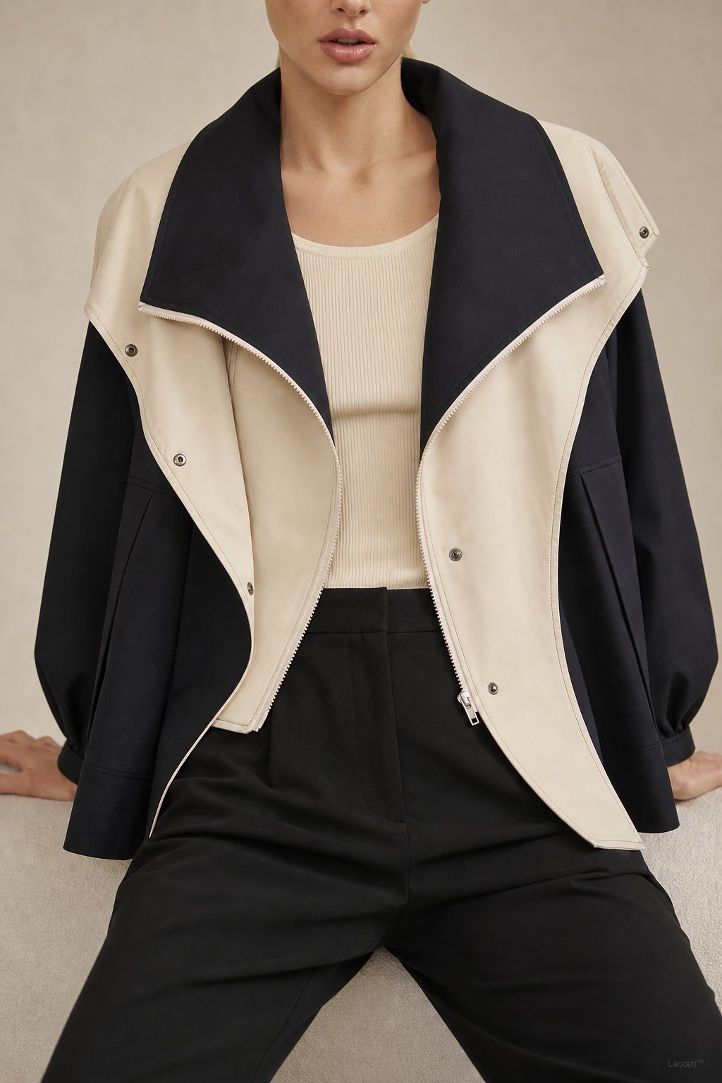 Apolline Windbreaker — Black, banana_republic product shot