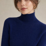 Ashley Mock Neck Sweater — Navy, banana_republic product shot