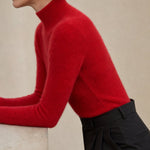 Ashley Mock Neck Sweater — Red, banana_republic product shot