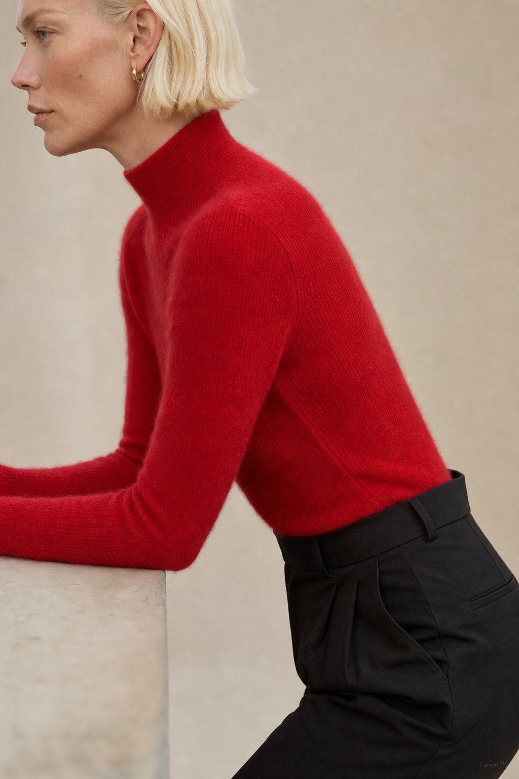 Ashley Mock Neck Sweater — Red, banana_republic product shot