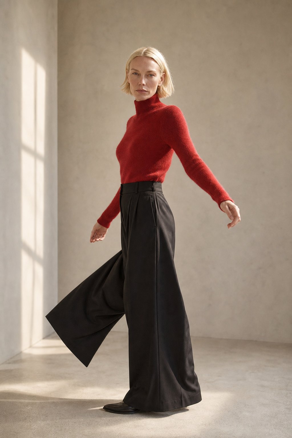 Ashley Mock Neck Sweater — Red, banana_republic product shot