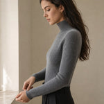 Ashley Mock Neck Sweater — Gray, banana_republic product shot