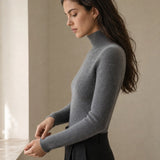 Ashley Mock Neck Sweater — Gray, banana_republic product shot