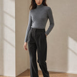 Ashley Mock Neck Sweater — Gray, banana_republic product shot