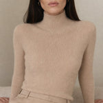 Ashley Mock Neck Sweater — Beige, banana_republic product shot