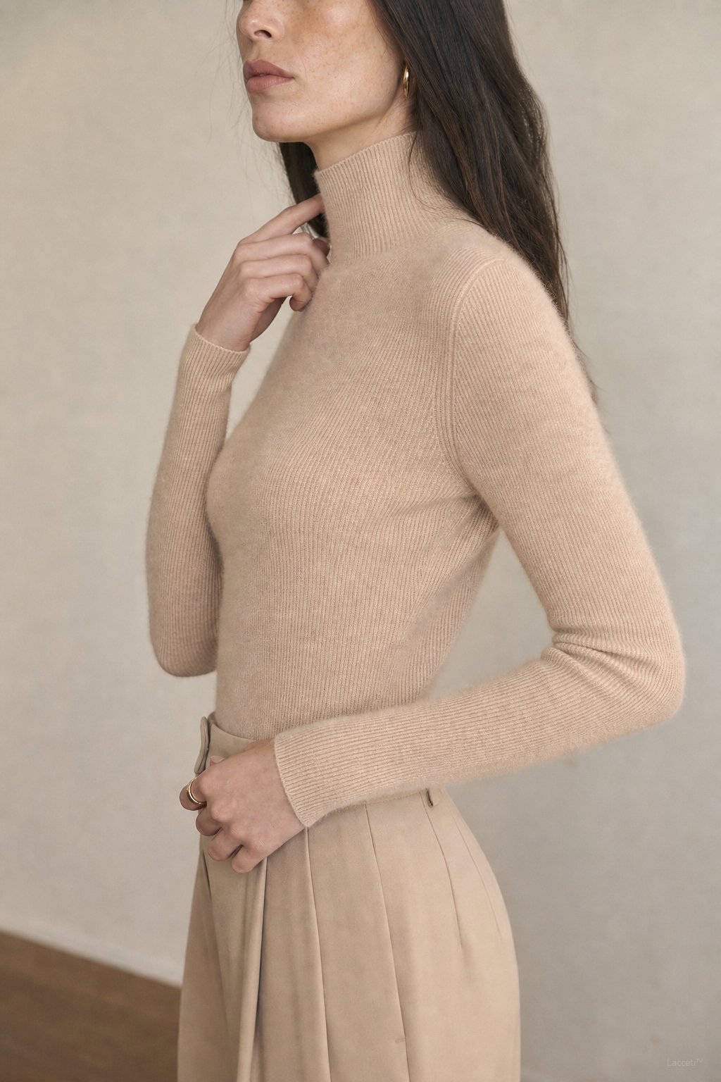 Ashley Mock Neck Sweater — Beige, banana_republic product shot
