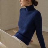 Ashley Mock Neck Sweater — Navy, banana_republic product shot