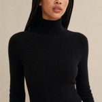 Ashley Mock Neck Sweater — Black, banana_republic product shot