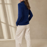 Ashley Mock Neck Sweater — Navy, banana_republic product shot