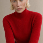 Ashley Mock Neck Sweater — Red, banana_republic product shot