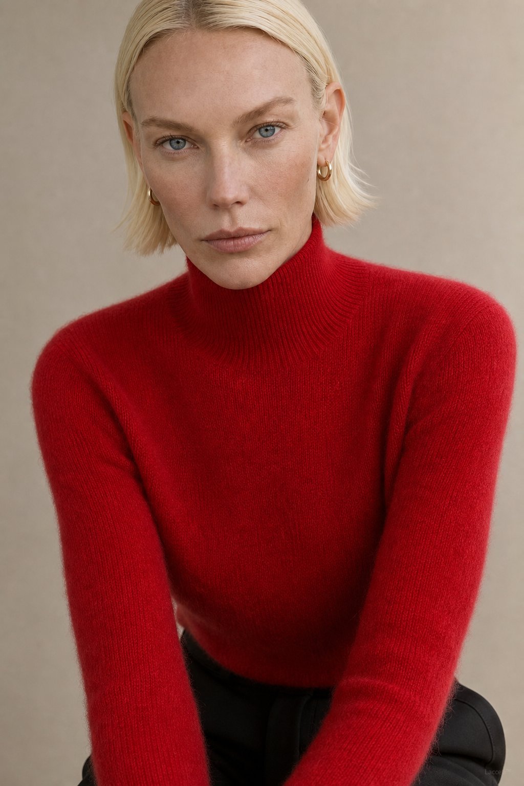 Ashley Mock Neck Sweater — Red, banana_republic product shot