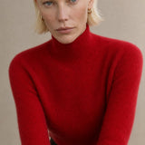 Ashley Mock Neck Sweater — Red, banana_republic product shot