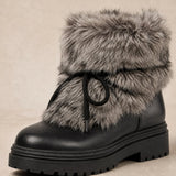 Aspen Fur Après-Ski Boots — Black, banana_republic product shot