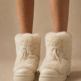 Aspen Fur Après-Ski Boots — White, banana_republic product shot