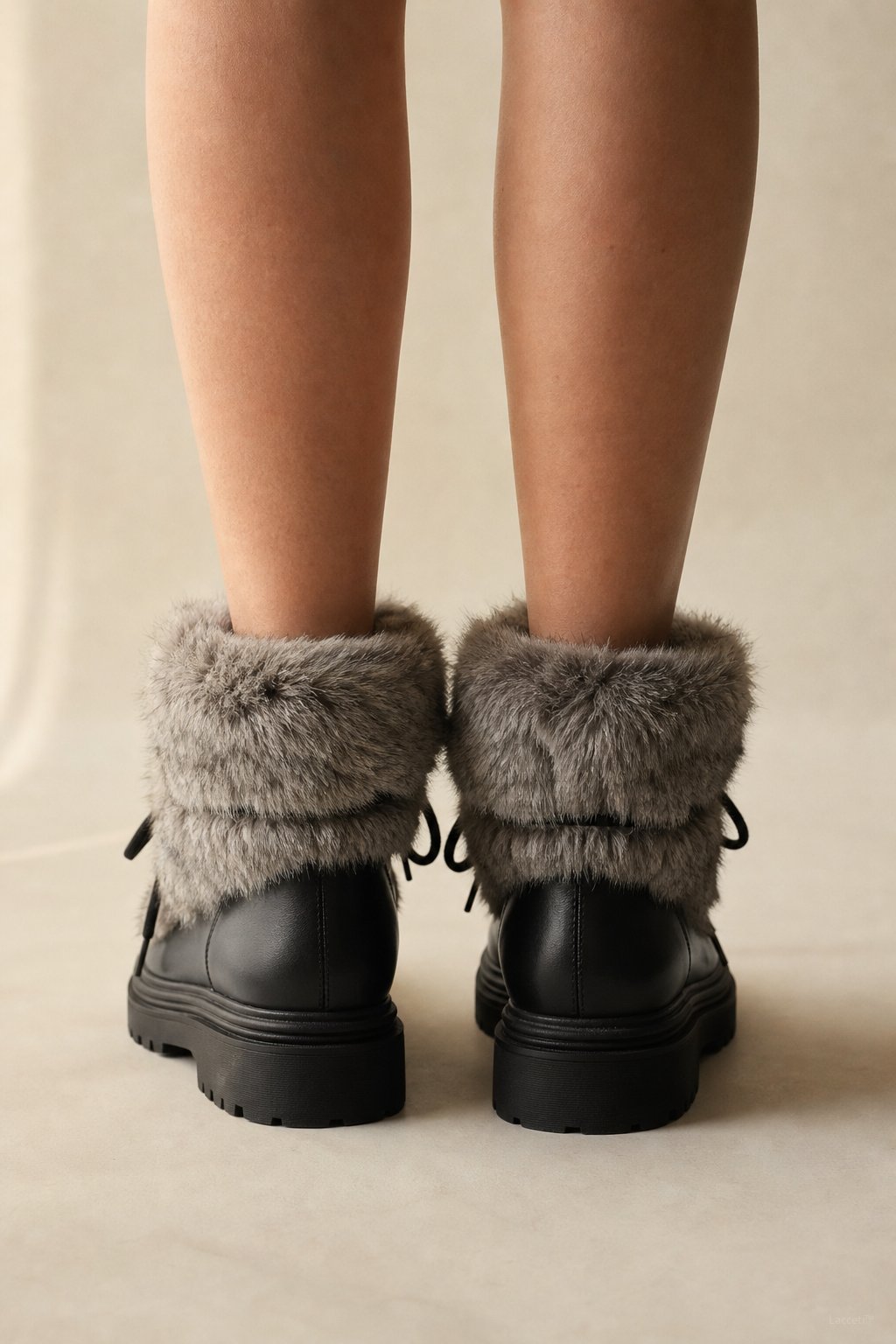 Aspen Fur Après-Ski Boots — Black, banana_republic product shot