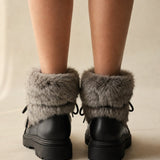 Aspen Fur Après-Ski Boots — Black, banana_republic product shot