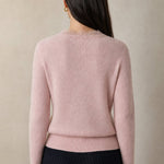 Aurora Lace Cardigan — Pink, studio product shot
