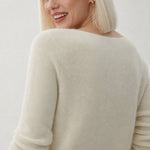 Bérénice Cashmere Boat-Neck Pullover — White, banana_republic product shot