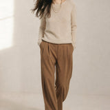 Bérénice Cashmere Boat-Neck Pullover — Oatmeal, banana_republic product shot