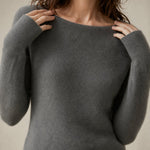 Bérénice Cashmere Boat-Neck Pullover — Gray, banana_republic product shot