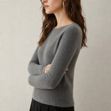 Bérénice Cashmere Boat-Neck Pullover — Gray, banana_republic product shot