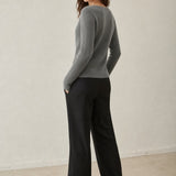 Bérénice Cashmere Boat-Neck Pullover — Gray, banana_republic product shot