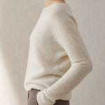 Bérénice Cashmere Boat-Neck Pullover — White, banana_republic product shot