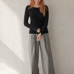 Bérénice Cashmere Boat-Neck Pullover — Black, banana_republic product shot