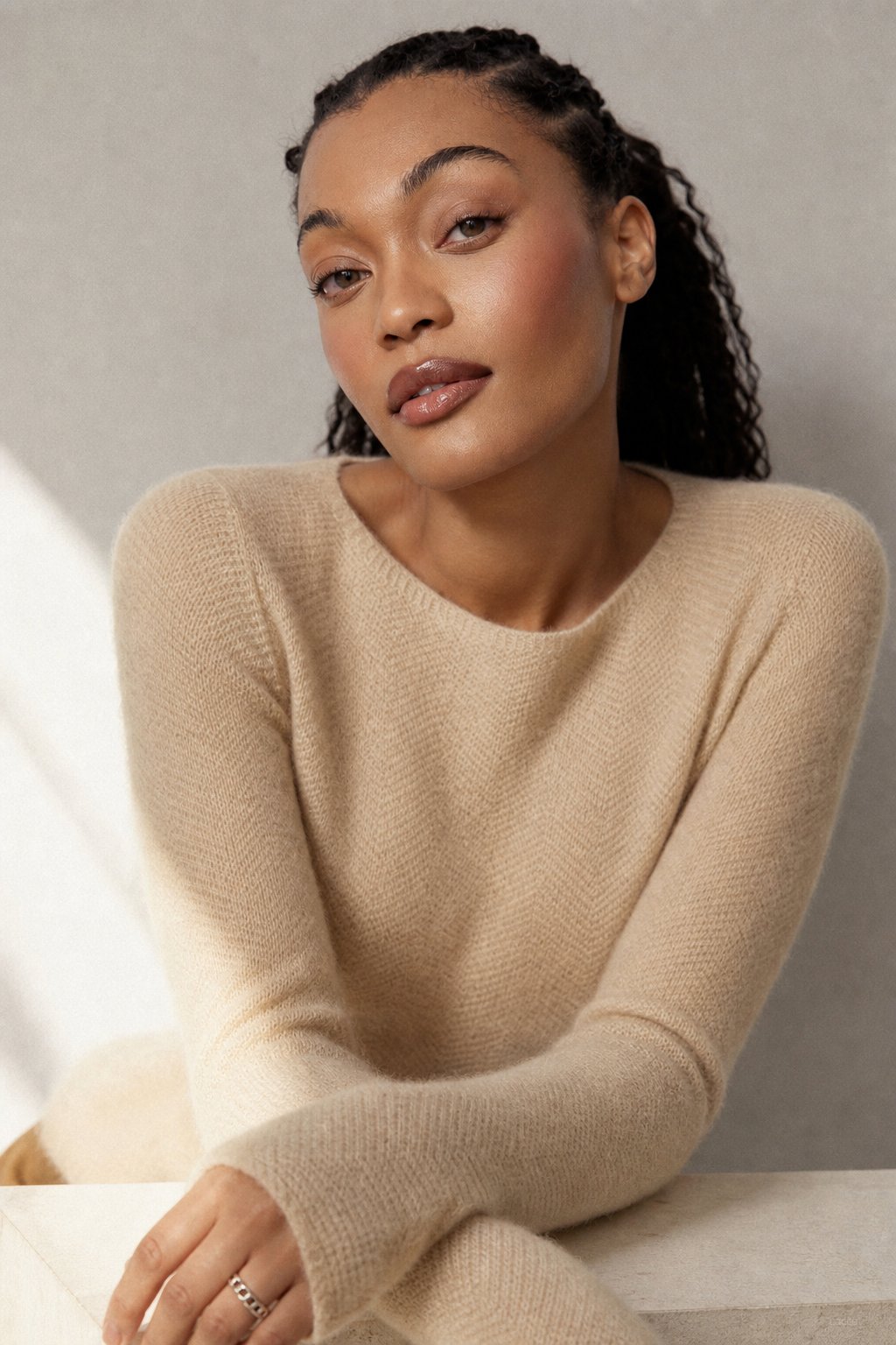 Bérénice Cashmere Boat-Neck Pullover — Khaki, banana_republic product shot