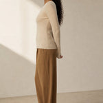 Bérénice Cashmere Boat-Neck Pullover — Khaki, banana_republic product shot