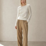 Bérénice Cashmere Boat-Neck Pullover — White, banana_republic product shot