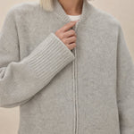 Céleste O-Neck Cardigan — Gray, banana_republic product shot