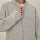 Céleste O-Neck Cardigan — Gray, banana_republic product shot