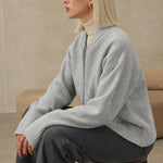 Céleste O-Neck Cardigan — Gray, banana_republic product shot
