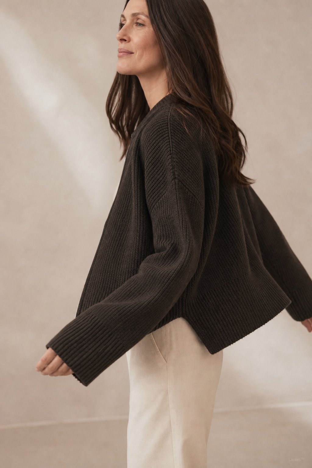 Céleste O-Neck Cardigan — Coffee, banana_republic product shot