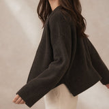 Céleste O-Neck Cardigan — Coffee, banana_republic product shot