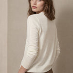 Céline V-Neck Cashmere & Silk Cardigan — White, banana_republic product shot