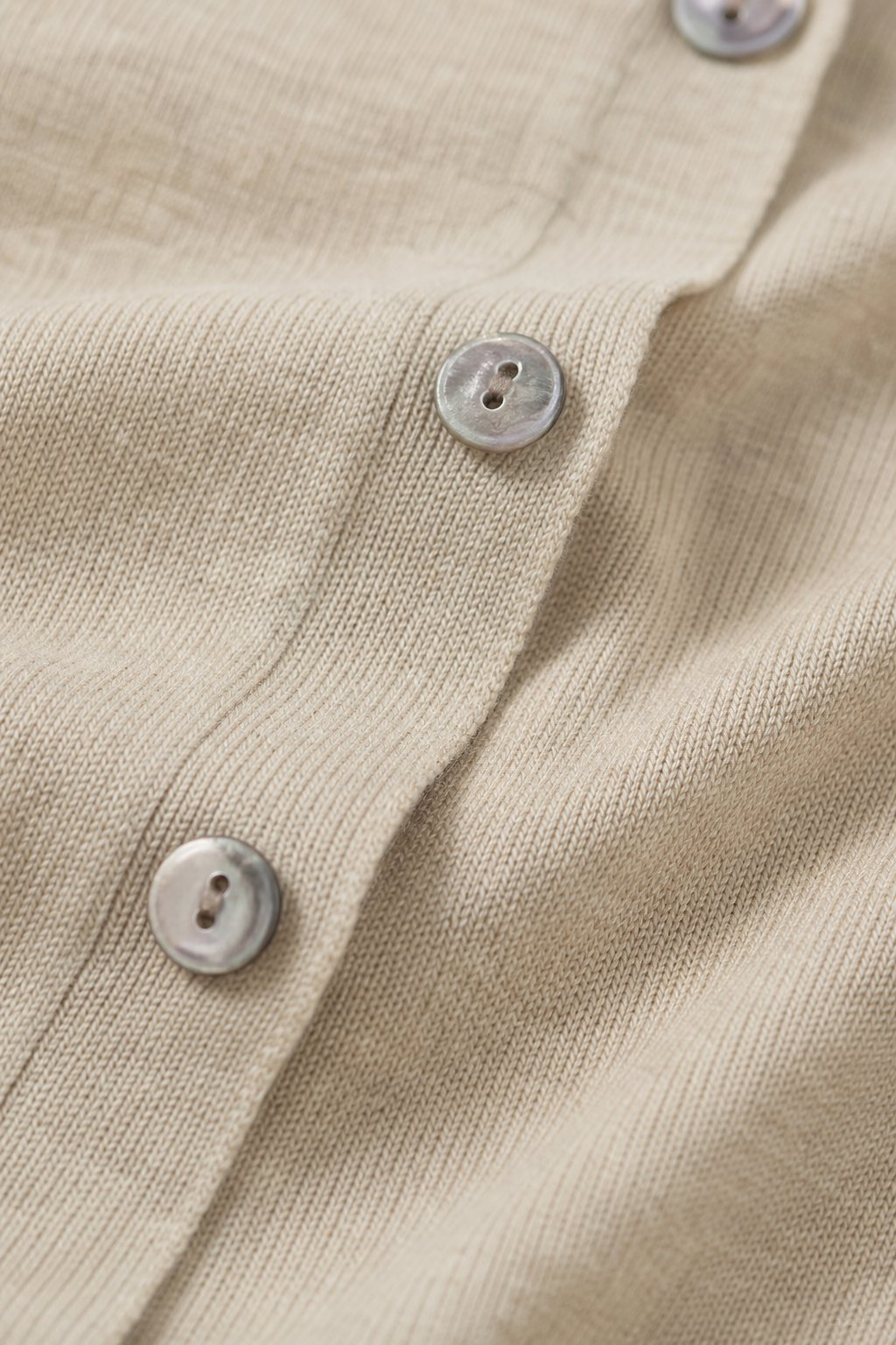 Céline V-Neck Cashmere & Silk Cardigan — Beige, banana_republic product shot