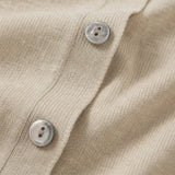 Céline V-Neck Cashmere & Silk Cardigan — Beige, banana_republic product shot