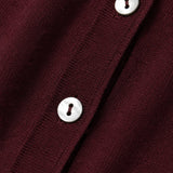Céline V-Neck Cashmere & Silk Cardigan — Wine, banana_republic product shot