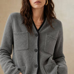 Clémence Cashmere Sweater — Grey, banana_republic product shot