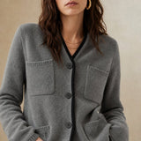 Clémence Cashmere Sweater — Grey, banana_republic product shot