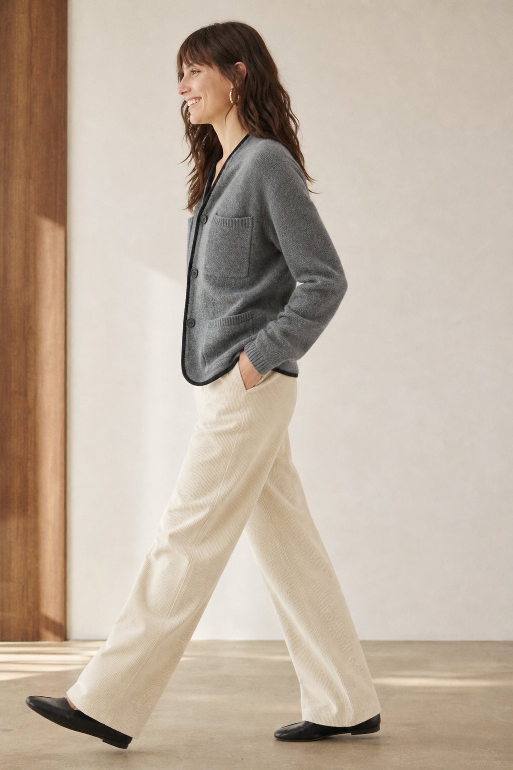 Clémence Cashmere Sweater — Grey, banana_republic product shot